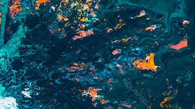 Abstract paint background teal texture pattern art