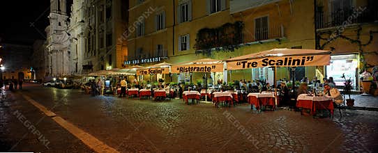 Tre Scalini Restaurant, Rome, Italy