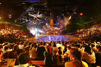 Throng of Tourist packed an Indoor Show Performance