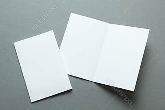 A layout for menu or brochures on a gray background