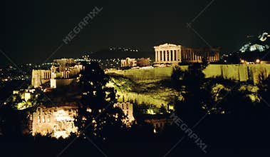 Acropolis at the night, Athens,