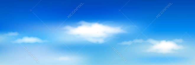Blue Sky With Clouds. Vector