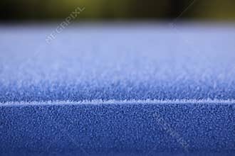 Frost-covered roof of a car