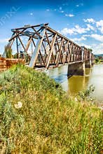 Historic Fraser Bridge in Quesnel, BC, Canada