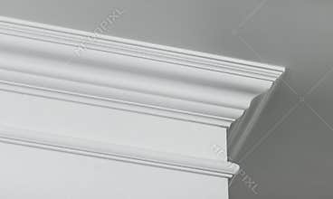 Molding on ceiling detail, interior design and architectural abstract background
