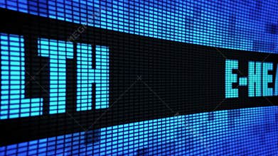 E-health Side Text Scrolling LED Wall Pannel Display Sign Board