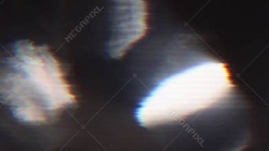 Glitch bad tv effect, vintage light beams moves in the dark.