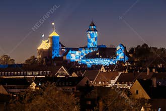 Nuremberg Castle in the night -Germany