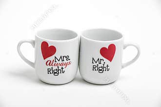 Mr and Mrs Right mugs