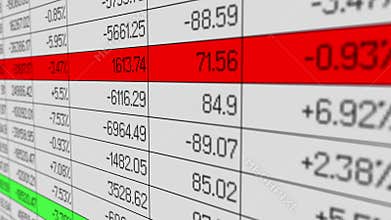 Business accounting software processing company data for annual financial report