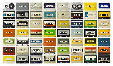 Cassette collection vintage music tapes