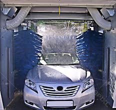 Car wash in process