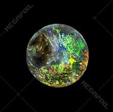 Opal gem stone round