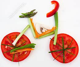 Healthy vegetable bicycle food