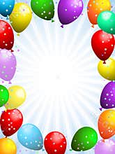 Balloons and confetti