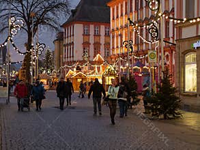 Bayreuth, SternPlatz during Christmas