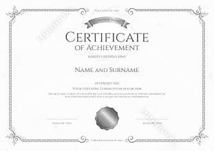 Luxury certificate template with elegant border frame, Diploma design