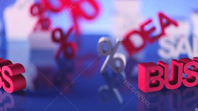 Sale promotion clip. Dolly shot.