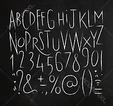 Alphabet sharp lines font black