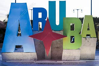 Aruba - colorful illuminated letters