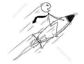 Conceptual Cartoon of Business Success