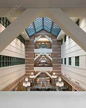 Lobby of the Beckman Institute at the University of Illinois
