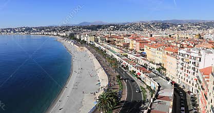 Panoramic view of Nice and Coast of Azure