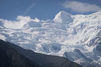 Nanga Parbat mountain massif in a morning, Chials, Pakistan