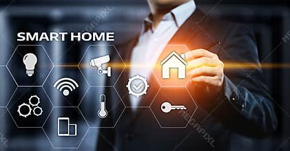 Smart home Automation Control System. Innovation technology internet Network Concept