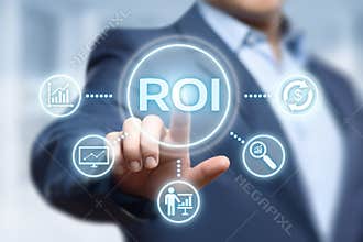 ROI Return on Investment Finance Profit Success Internet Business Technology Concept