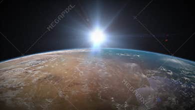 Earth Sunrise over North Africa