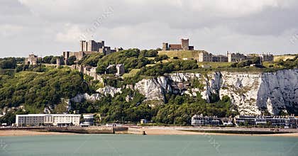 Dover Castle and white cliffs