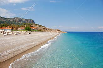 Beach at hotel in Kiris (Kemer), Turkey