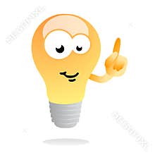 Bright idea light bulb mascot