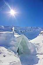 The ice church at Balea lake