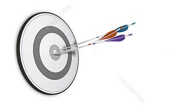 Marketing Strategy Concept, Target and Arrows
