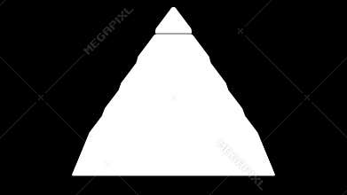 Hierarchy of needs as pyramid. 3D rendering.