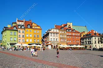 Center of Warsaw, Poland