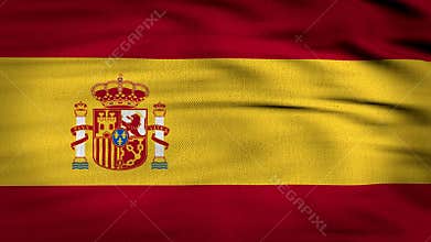 Spain flag waving 4k