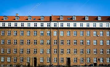 Danish apartment building - brick facade