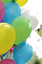 Bunch of colorful balloons