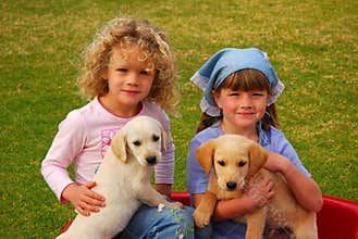 Children with animals