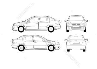 Generic Saloon Car Diagram