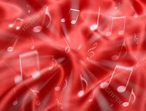 Red Abstract Music Background
