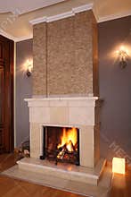 Home fireplace