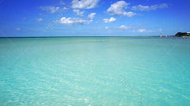 Holbox island beach in Caribbean sea Mexico