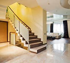 Luxury hall with staircase