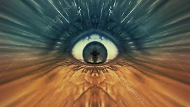 Bizarre old man zombie eye