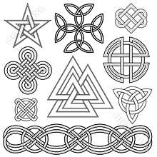 Celtic knot design elements