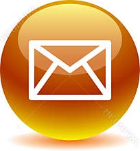 Contact mail icon web buttons gold